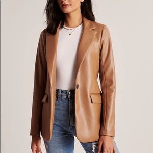 Abercrombie Faux Leather Blazer